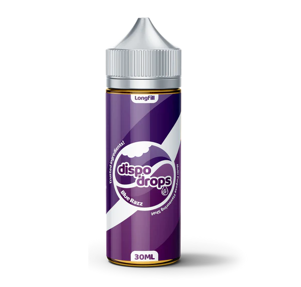 DISPO DROPS: BLUE RAZZ - 120ML LONGFILL - VAPE INN