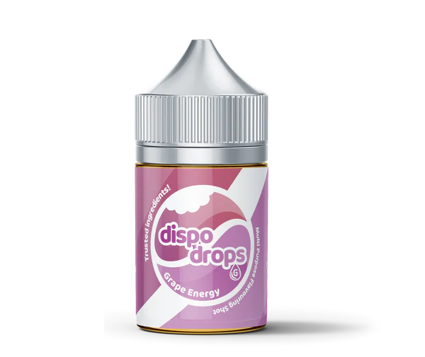 DISPO DROPS: GRAPE ENERGY - SALT/MTL 60ML LONGFILL - VAPE INN