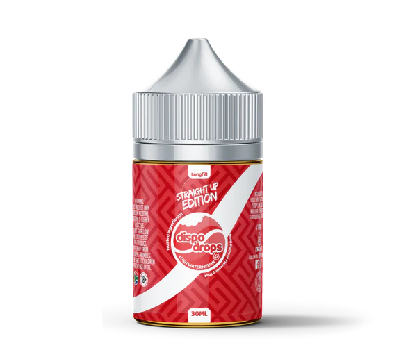 DISPO DROPS: STRAIGHT LUSH WATERMELON - SALT/MTL 60ML LONGFILL - VAPE INN