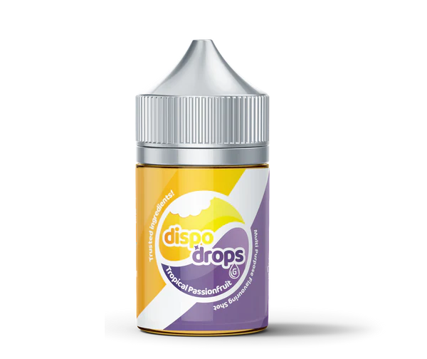 DISPO DROPS: TROPICAL PASSIONFRUIT - SALT/MTL 60ML LONGFILL - VAPE INN