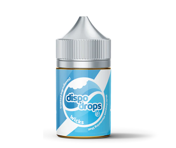 DISPO DROPS: WICKS - SALT/MTL 60ML LONGFILL - VAPE INN