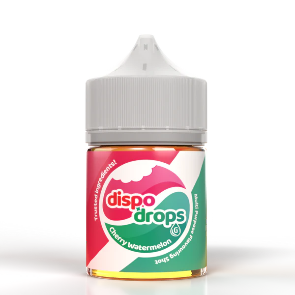 DISPO DROPS: CHERRY WATERMELON - SALT/MTL 60ML LONGFILL - VAPE INN