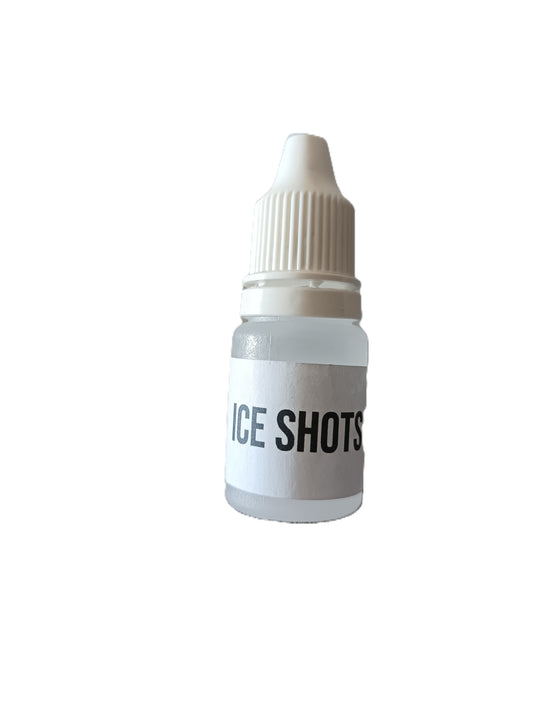 VG MASTER Ice Shot 10ml ice booster bottle with clear liquid, designed to add cooling effect to e-liquids.