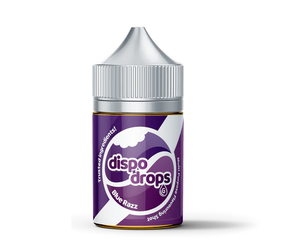 DISPO DROPS: BLUE RAZZ - SALT/MTL 60ML LONGFILL - VAPE INN