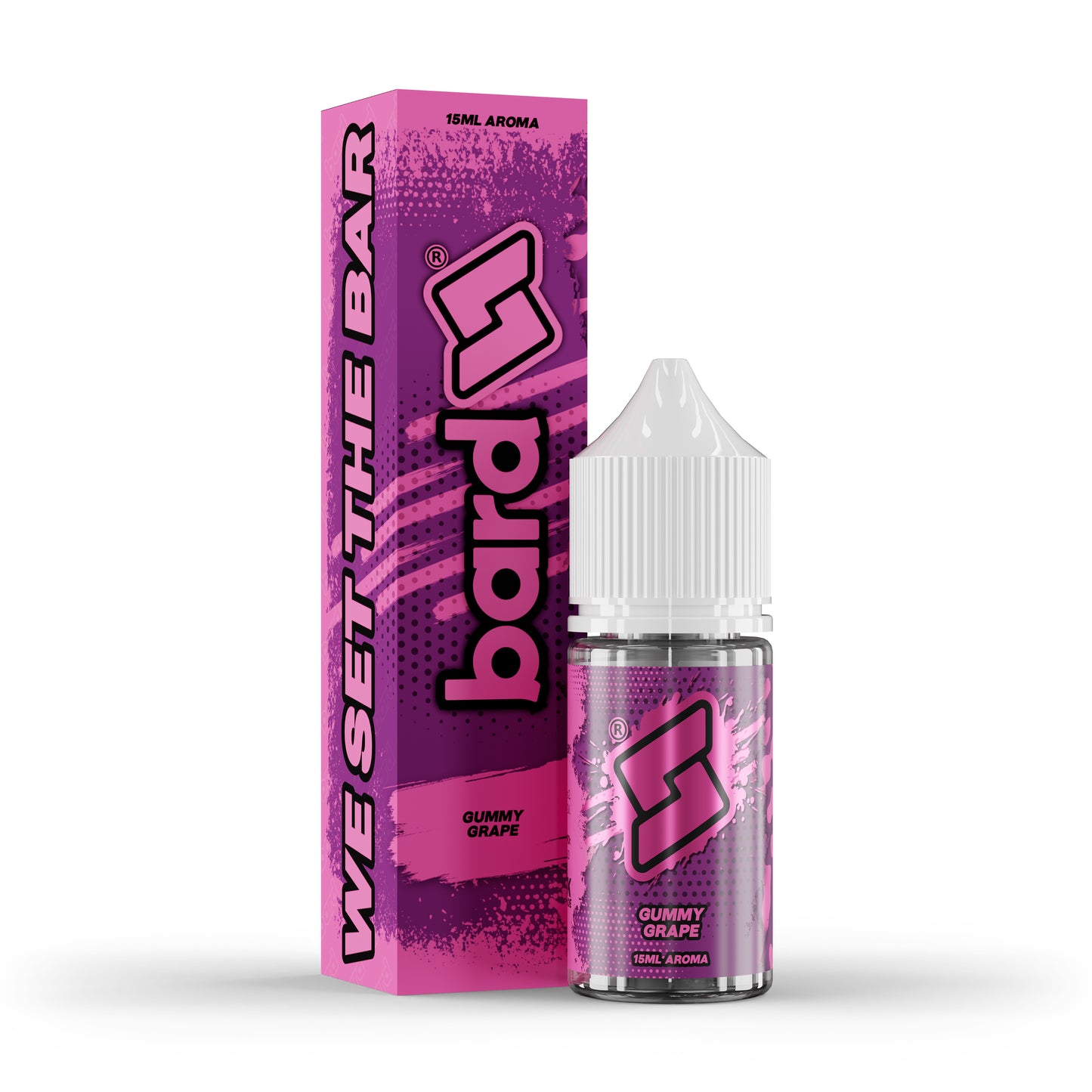 BARD X Wiener Vape Gummy Grape salt and MTL e-liquid 30ml longfill bottle with colorful grape flavor label