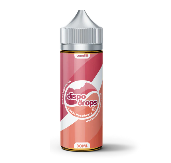 DISPO DROPS: LITCHI RASPBERRY - 120ML LONGFILL - VAPE INN