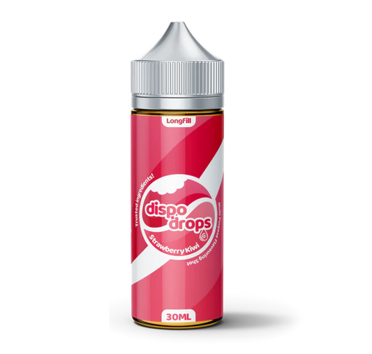DISPO DROPS: STRAWBERRY KIWI - 120ML LONGFILL - VAPE INN