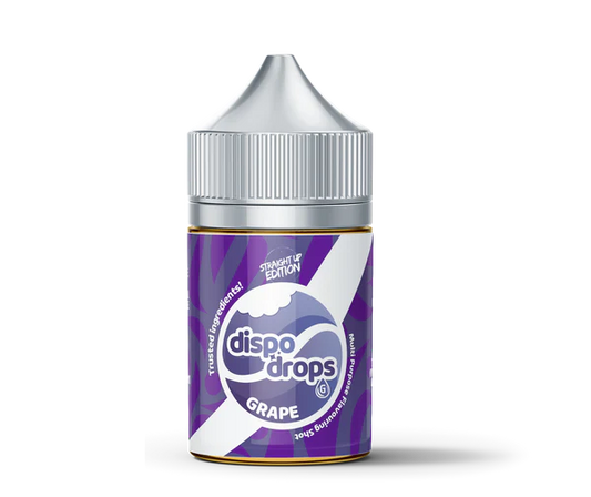 DISPO DROPS: STRAIGHT GRAPE - SALT/MTL 60ML LONGFILL - VAPE INN