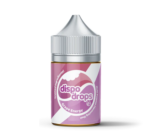 DISPO DROPS: GRAPE ENERGY - SALT/MTL 60ML LONGFILL - VAPE INN