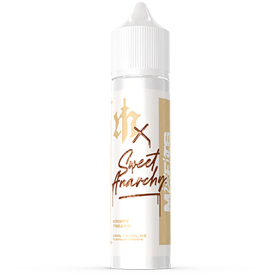 Krispy Treats Salt E-Liquid by Misfits x Sweet Anarchy, 60ml Longfill bottle with flavor drops, snack-inspired vape flavor.