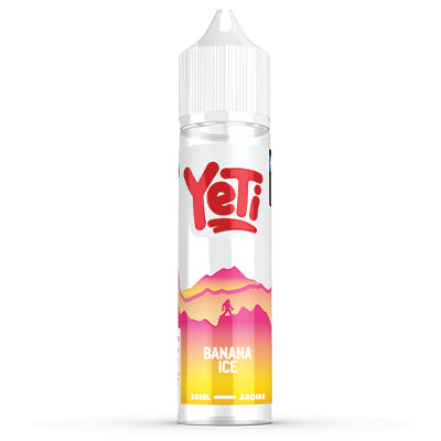 YETI Banana Ice salt-based e-liquid in a 60ml longfill bottle, featuring a refreshing banana and icy menthol flavor.