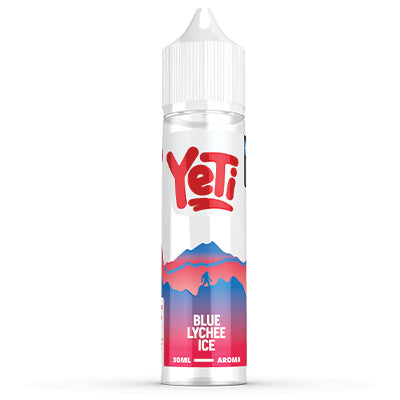YETI Blue Lychee Ice salt nicotine e-liquid in a 60ml longfill bottle, featuring a refreshing lychee and icy flavor.