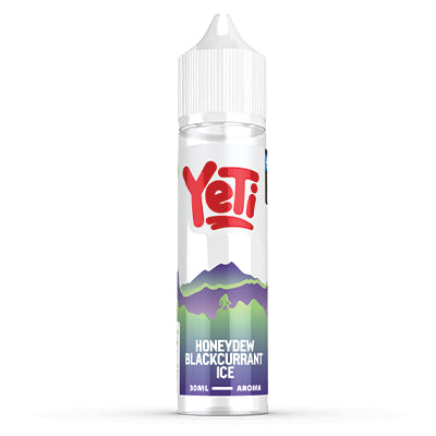 YETI Honeydew Blackcurrant Ice salt nicotine e-liquid in 60ml longfill bottle with fresh fruit and cooling mint flavor.
