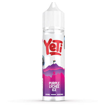 YETI Purple Lychee Ice salt nicotine e-liquid in a 60ml longfill bottle with purple and white packaging design