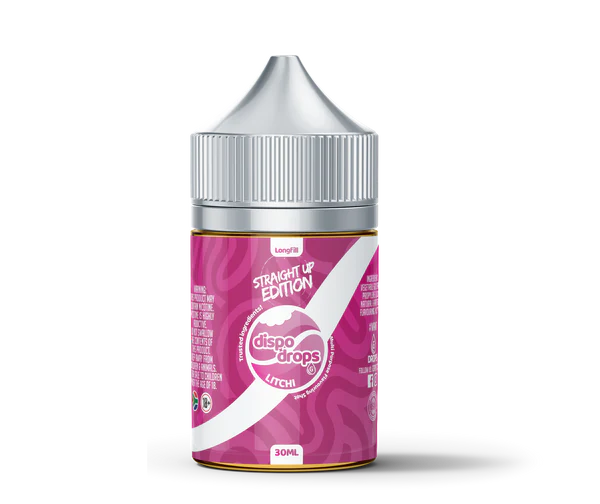 DISPO DROPS: STRAIGHT LITCHI - SALT/MTL 60ML LONGFILL - VAPE INN