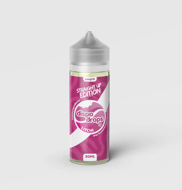 DISPO DROPS: STRAIGHT LITCHI - 120ML LONGFILL - VAPE INN