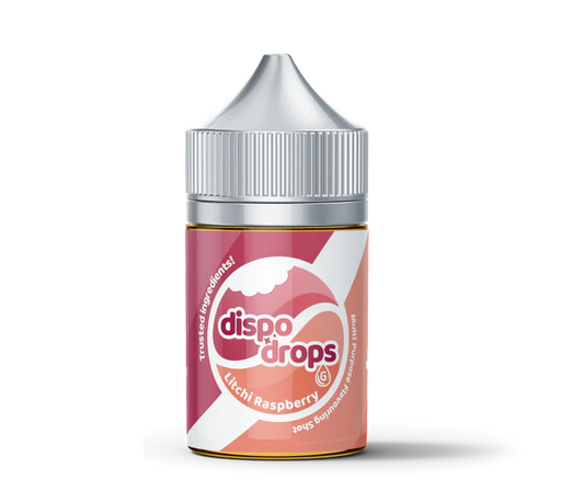 DISPO DROPS: LITCHI RASPBERRY - SALT/MTL 60ML LONGFILL - VAPE INN