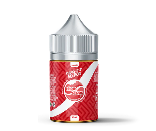 DISPO DROPS: STRAIGHT LUSH WATERMELON - SALT/MTL 60ML LONGFILL - VAPE INN