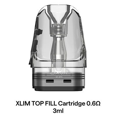 OXVA XLIM replacement coil pod with 0.6 ohm mesh coil, designed for XLIM device, showing the pod and coil details.