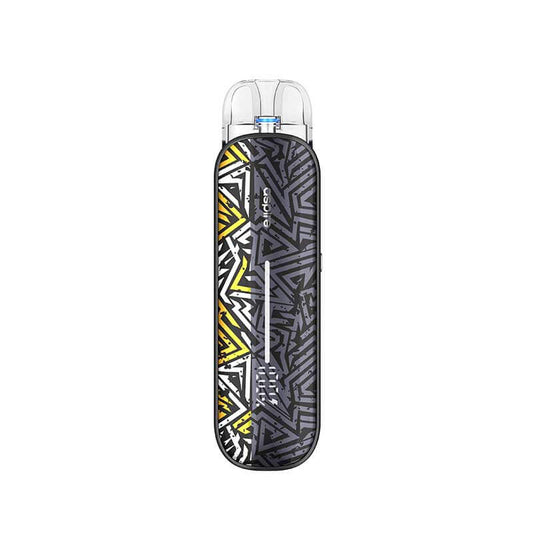 ASPIRE PIXO AURA POD SYSTEM in graffiti grey with sleek design and compact size, perfect for easy vaping.
