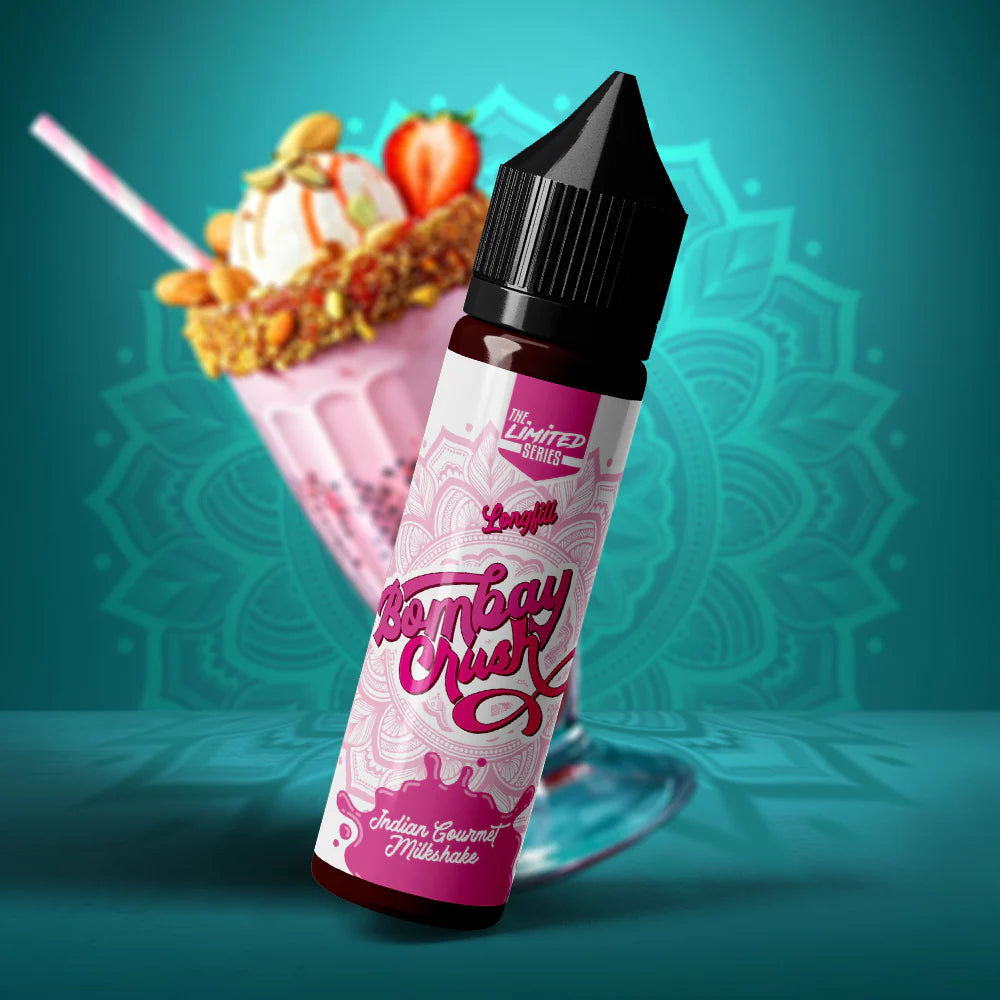 Vapology Bombay Crush salt nicotine e-liquid longfill bottle, 60ml with colorful label and branding, designed for vaping.