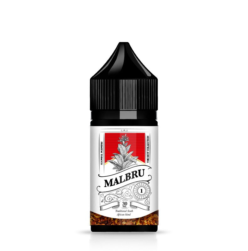 MALBRU Salt E-Liquid by THE SKYF COLLECTION in 60ml Longfill bottle, featuring salt nicotine for smooth vaping experience.