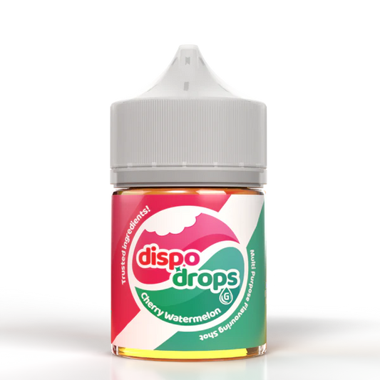 DISPO DROPS: CHERRY WATERMELON - SALT/MTL 60ML LONGFILL - VAPE INN