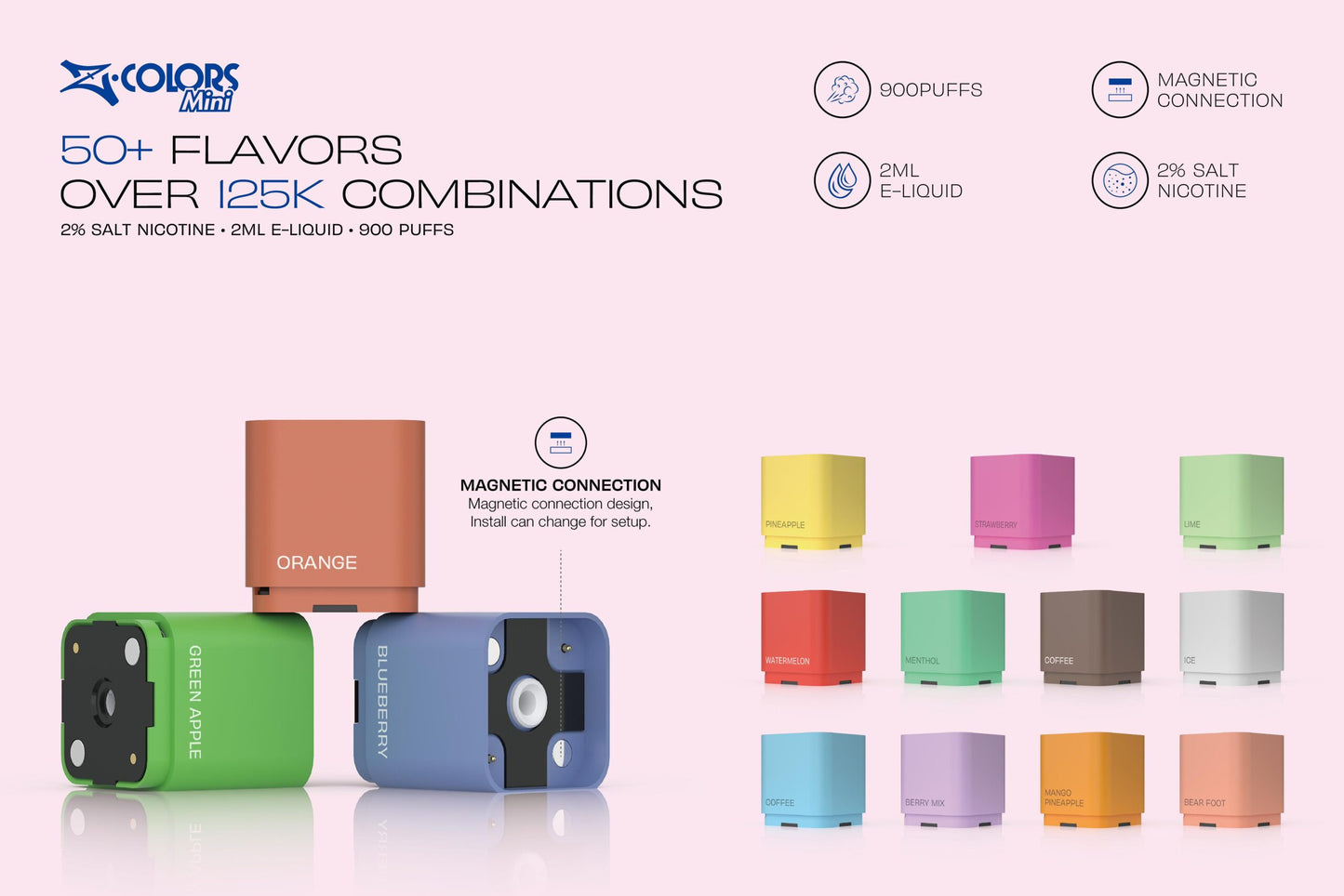 Z COLORS MINI DISPOSABLE FLAVOUR POD - 50mg